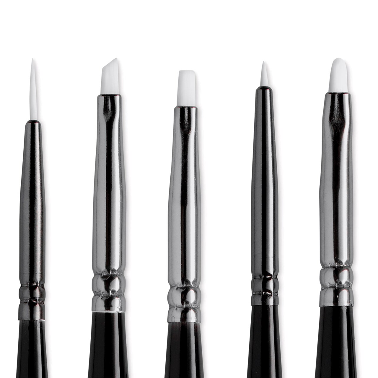 Angelus Synthetic Paint Brush Set - Micro Detail, Set of 5, Short Handle